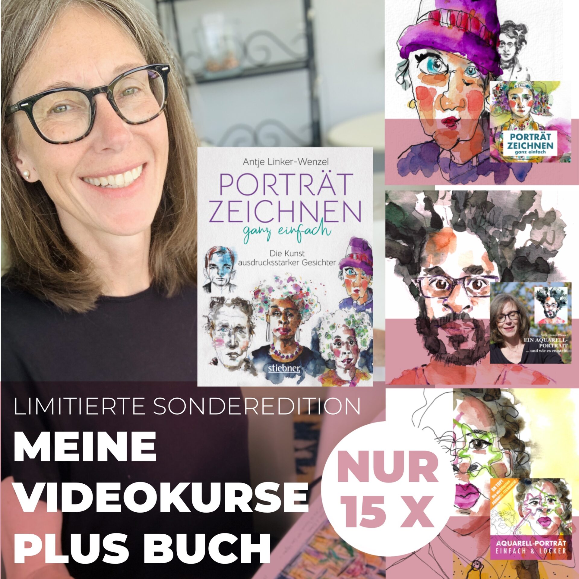 Porträtzeichnen Videos plus Buch